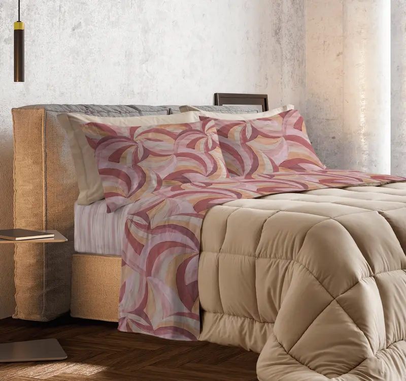 Linea Oro Lenzuola Matrimoniale Stampato Baty