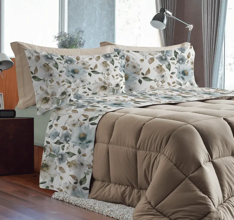 Linea Oro Lenzuola Matrimoniale Stampato Tiomen