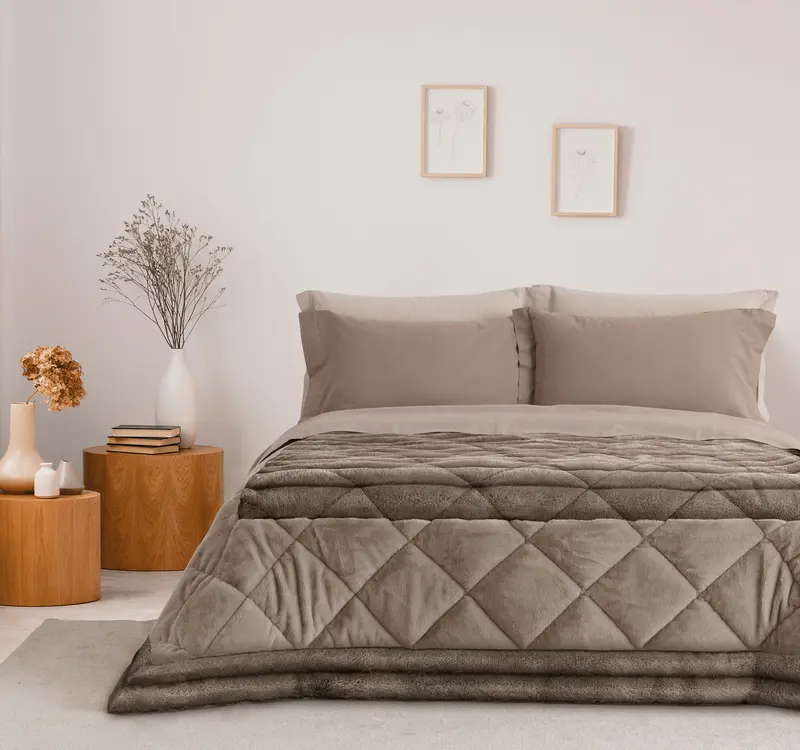 Linea Oro Trapunta Matrimoniale EcoPelliccia Velura