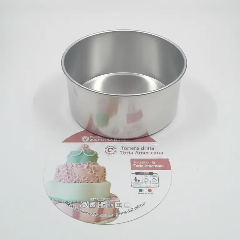 Liotti Tortiera Dritta per Torta Americana Ø 20x10h cm | Alluminio Professionale | Ideale per Layer Cakes e Pan di Spagna