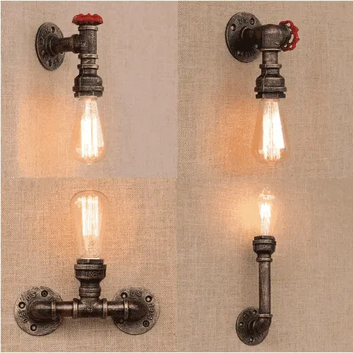 Loft Industrial Retro Pipe Wall Lamp