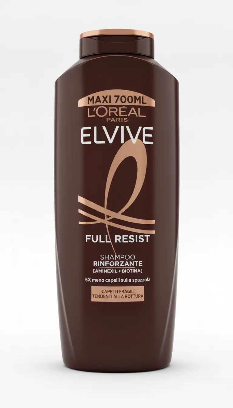 L'Oréal Elvive Full Resist Shampoo Rinforzante 700ml Maxi – Trattamento Anti-Caduta da Rottura con Arginina, Aminexil e Biotina