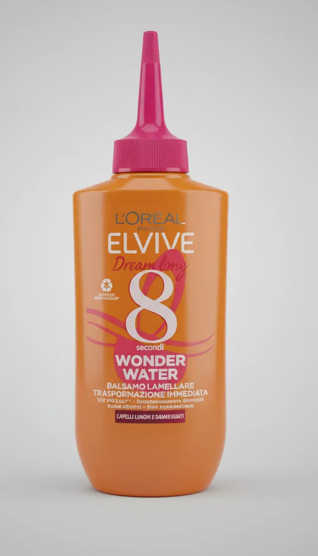 L'Oréal Elvive Wonder Water 200ml – Balsamo Liquido Tecnologia Lamellare – Trasformazione Istantanea 8 Secondi