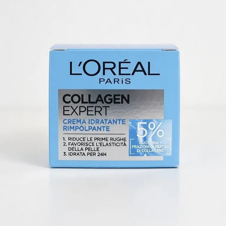 L'Oréal Paris Collagen Expert Crema Idratante Rimpolpante 50ml – Con 5% Glicerina e Collagene – Riduce le Prime Rughe e Idrata 24h