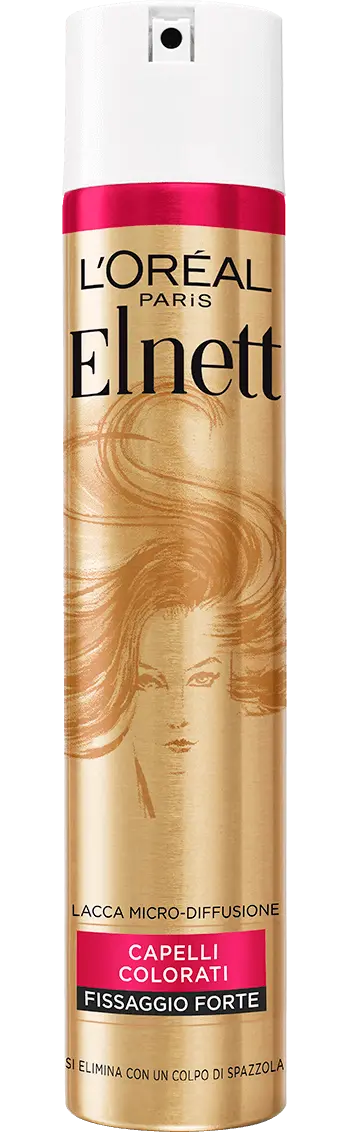 L'Oréal Paris Elnett Lacca Fissaggio Forte Capelli Colorati 200ml | Filtro UV e Olio di Camelina | Brillantezza Estrema e Protezione Colore