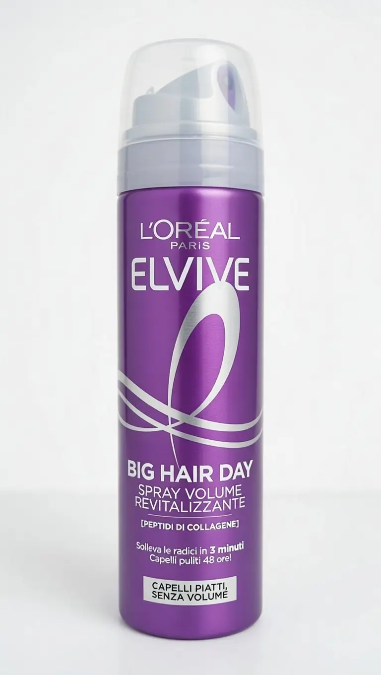 L'Oréal Paris Elvive Collagen Lifter Big Hair Day Spray Volumizzante Rivitalizzante (200ml) – Solleva Radici Istantaneo – Con Peptidi di Collagene