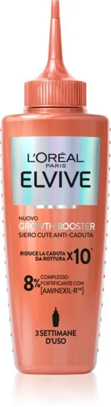 L'Oréal Paris Elvive Growth Booster Siero Cute Anticaduta 102ml | Trattamento Radici con Aminexil-R™ | Rinforza il Bulbo e Stimola la Crescita | Risultati Clinici Provati