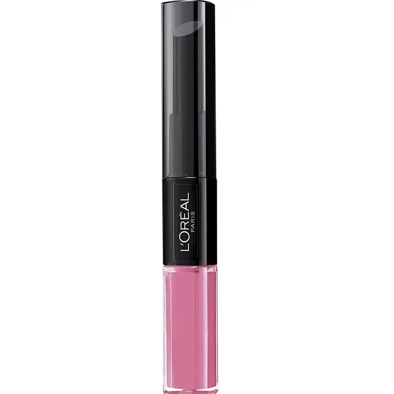 L'Oréal Paris Infaillible 24HR Rossetto Liquido No Transfer – Rossetto a Lunga Tenuta 24 Ore con Balsamo Idratante Top Coat all'Acido Ialuronico – Formula Duo-Step Anti-Sbavature