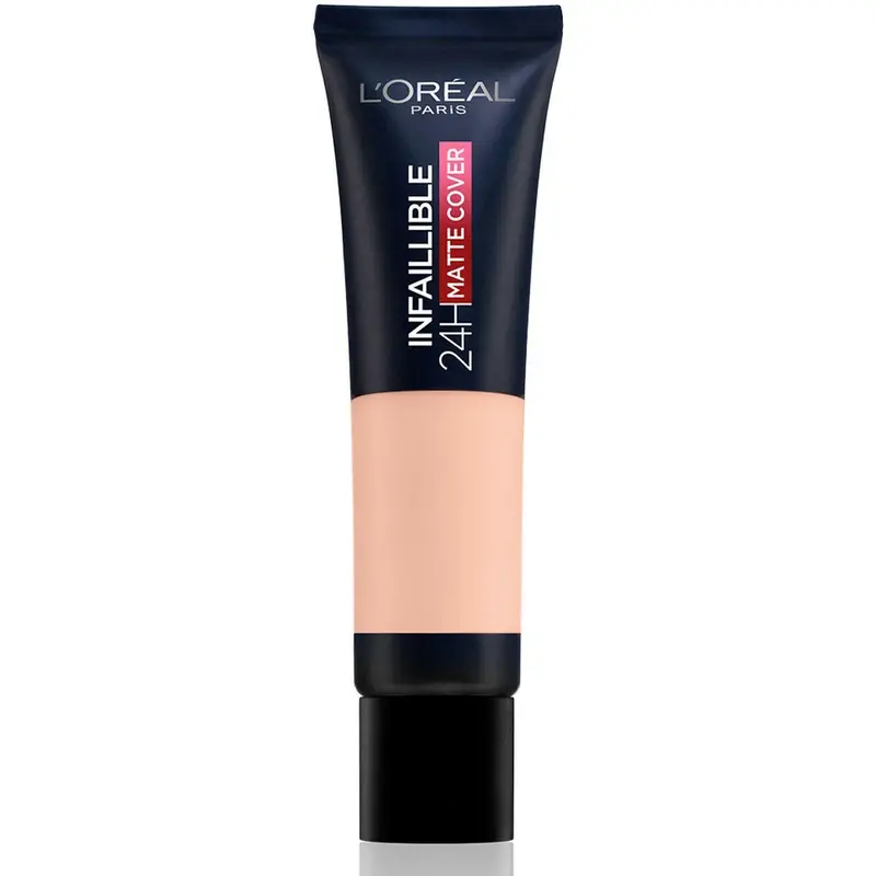 L'Oréal Paris Infaillible 32H Matte Cover – Fondotinta Copertura Totale con 4% Niacinamide – Tonalità 110 Vanilla Rosé