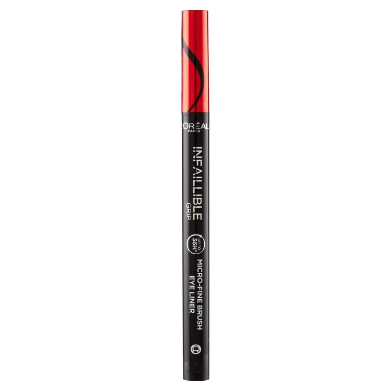L'Oréal Paris Infaillible 36H Grip Micro-Fine Liner 01 Obsidian – Eyeliner in Penna con Punta in Setole 0,1 mm e Formula Waterproof Lunga Tenuta