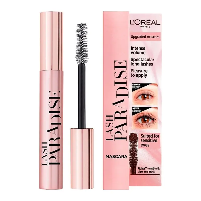L'Oréal Paris Lash Paradise Mascara Nero Volumizzante in Oli Nutrienti – Ciglia Definite Senza Grumi
