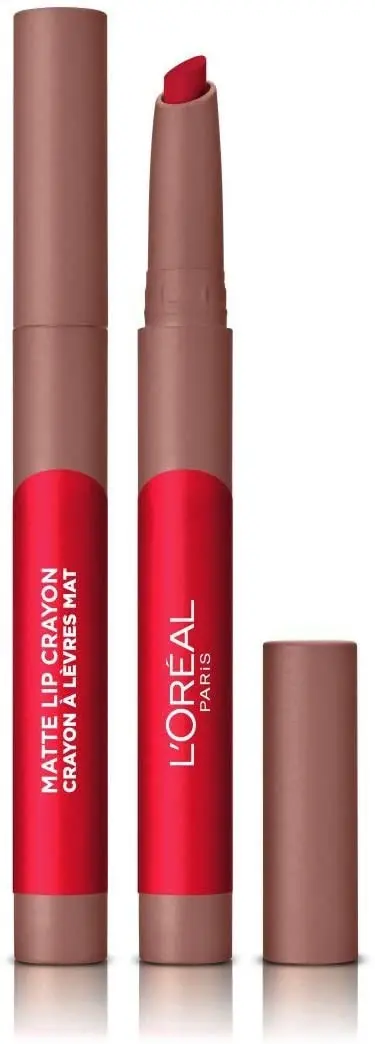 L'Oréal Paris Matte Crayon Rossetto Matitone – Finish Ultra Opaco e Comfort Estremo – Formula Waterproof No-Transfer con Olio di Jojoba e Vitamine per Labbra Definite 24H