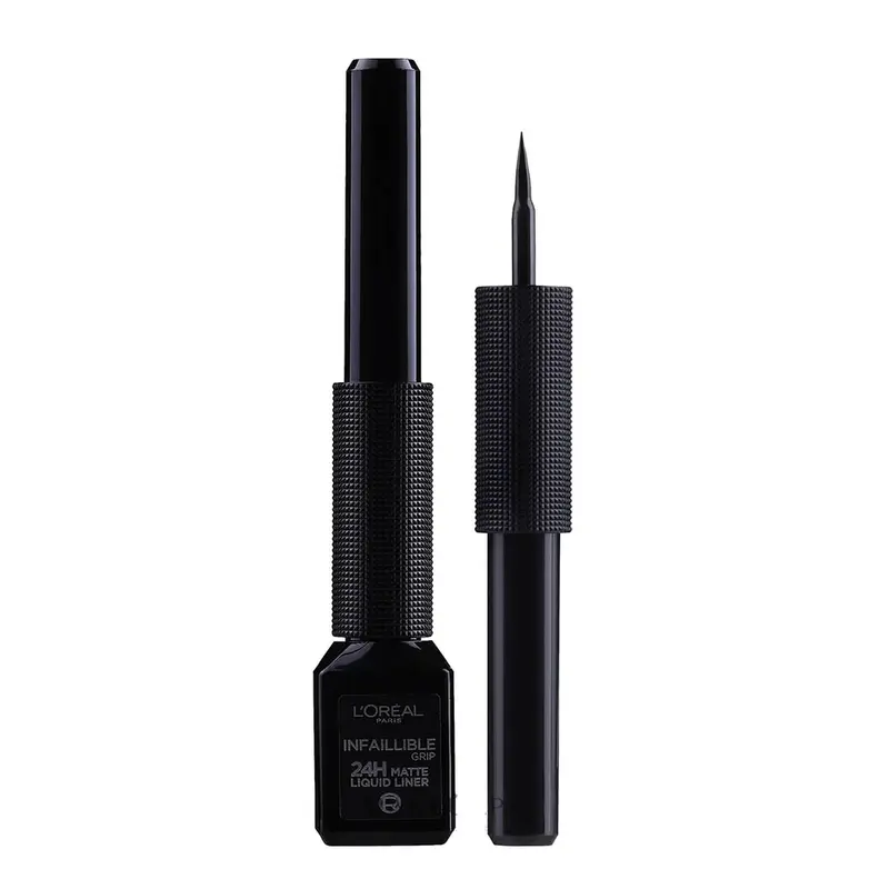 L'Oréal Paris Matte Signature Eyeliner Liquido 01 Black – Finish Extra Matte, Formula Waterproof e Impugnatura Ergonomica di Precisione