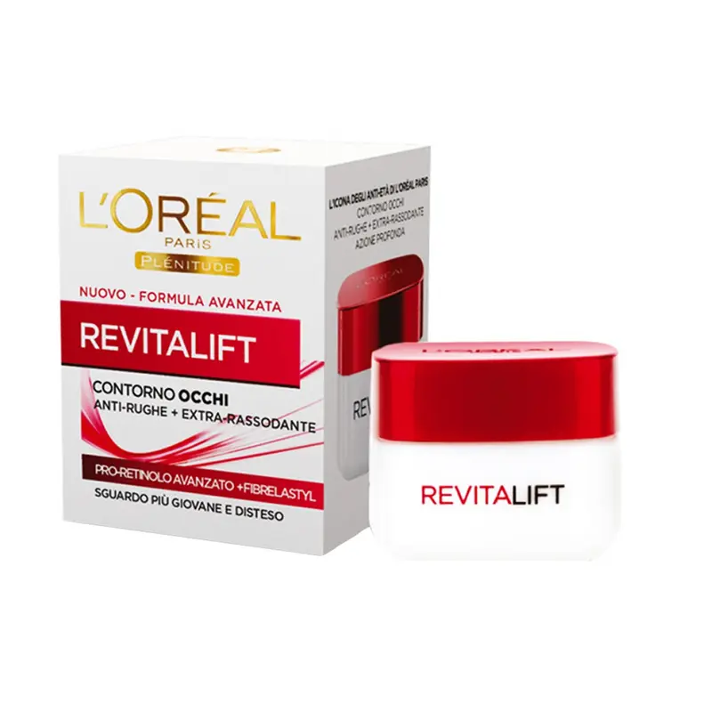 L'Oréal Paris Revitalift Contorno Occhi Anti-Rughe Extra-Rassodante 15ml | Pro-Retinolo + Fibrelastyl | Riduce Zampe di Gallina | Sguardo Disteso