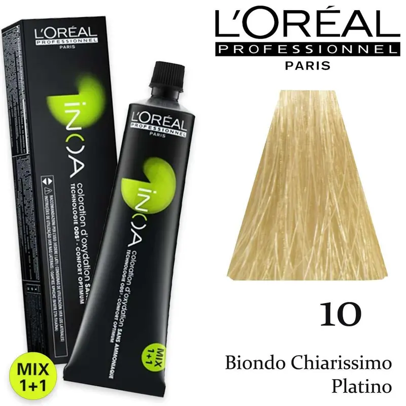 L'Oréal Professionnel INOA 60ml | Colorazione Permanente Senza Ammoniaca | Tecnologia ODS² all'Olio | Copertura 100% Bianchi e Comfort Ottimale