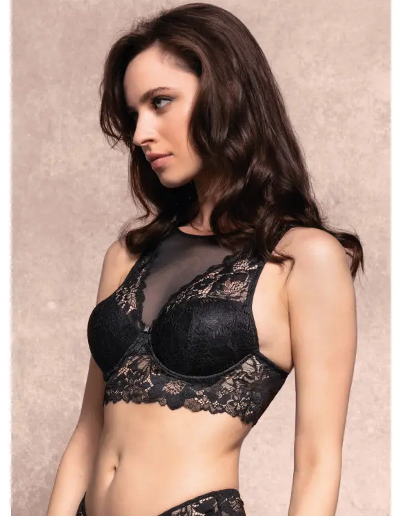 Lormar Reggiseno Top Bra Donna Star YOURBODY - Pizzo Supersoft Riciclato, Imbottitura Leggera e Ferretto