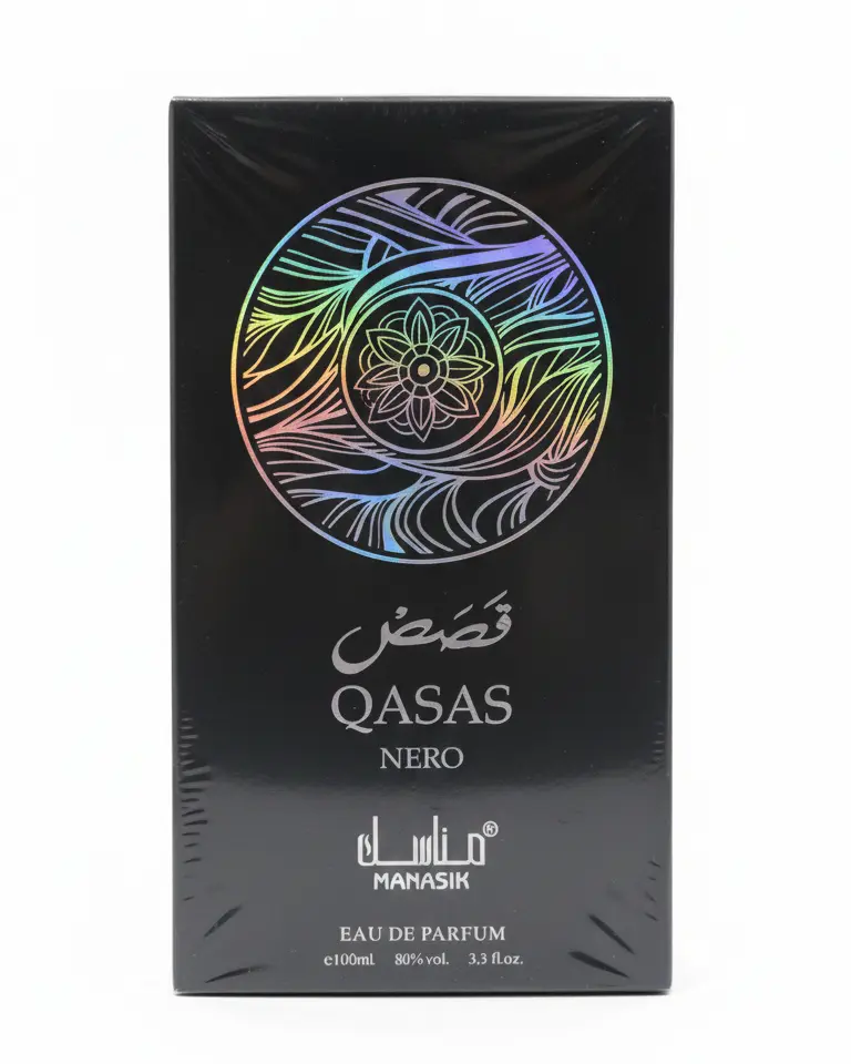 MANASIK Qasas Nero Eau de Parfum 100ml Unisex | Fragranza Orientale Intensa e Misteriosa | 80% Vol.