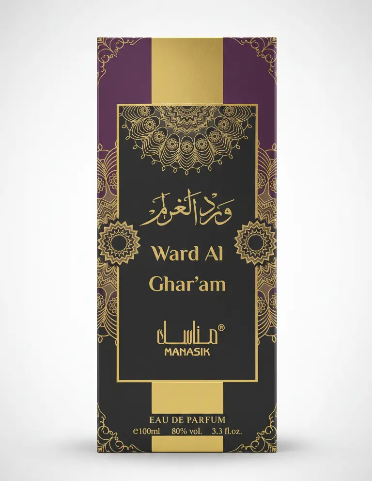 MANASIK Ward Al Ghar'am Eau de Parfum 100ml | Fragranza Orientale Intensa Lunga Durata | 80% Vol.