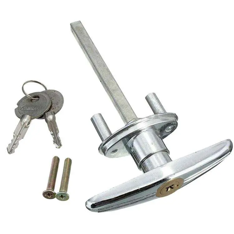 Maniglia manuale per porta da garage con chiave a croce, serratura di emergenza, rullo e cilindro della serratura del pannello.