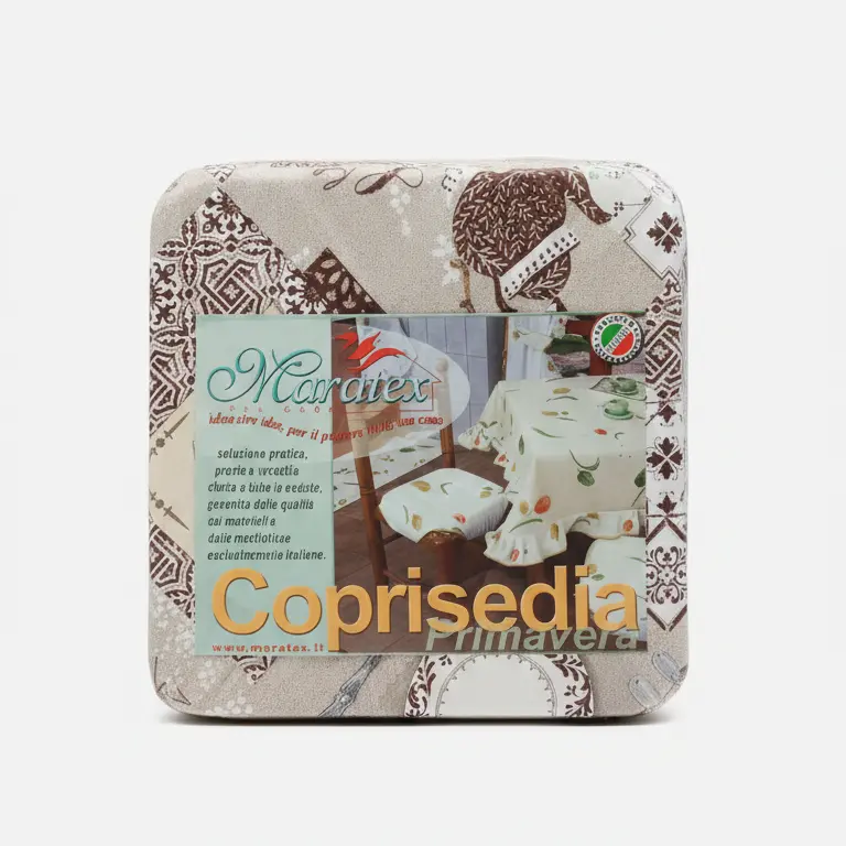 Maratex Primavera Set 6 Cuscini Coprisedia 34x34 cm | Sistema a Molla con Lembi | Made in Italy | Varianti Floreali e Shabby