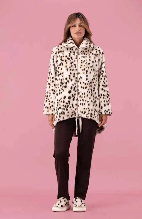 Maryhome Giacca Donna in Pelliccia con Zip 6H46186