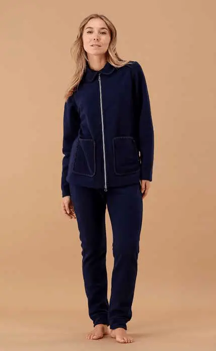 MaryPlaid Pigiama Pile Full Zip Donna MaryHome 6H45077
