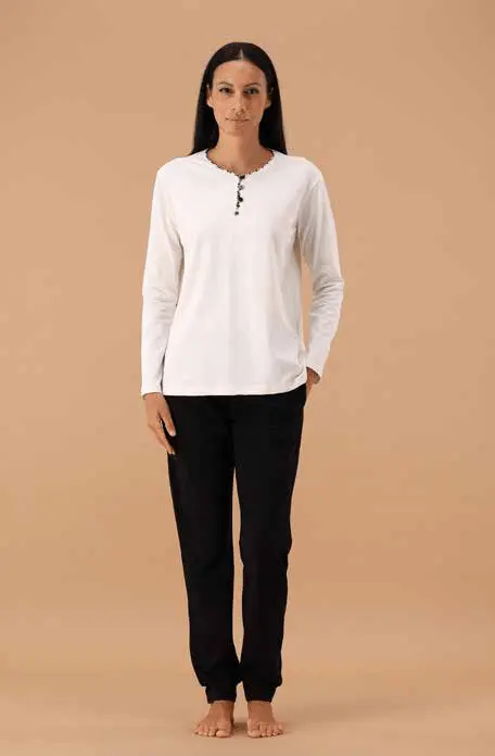 MaryPlaid Pigiama Serafino Donna MaryHome 6P85020