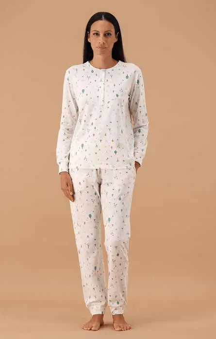 MaryPlaid Pigiama Serafino Donna MaryHome P85042