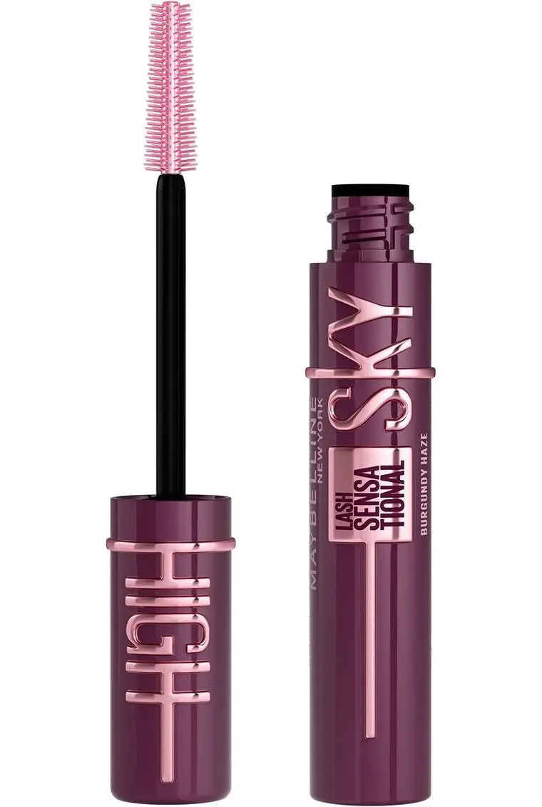 Maybelline New York Lash Sensational Sky High Mascara Variante Burgundy Haze – Mascara Allungante e Volumizzante Colore Bordeaux Scuro con Estratto di Bamboo