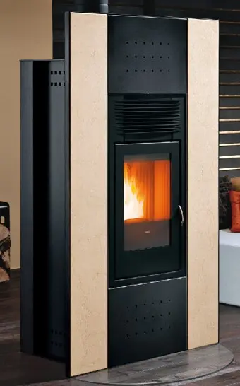 MCZ Modulo Dream stufa a pellet con rivestimento Botticino