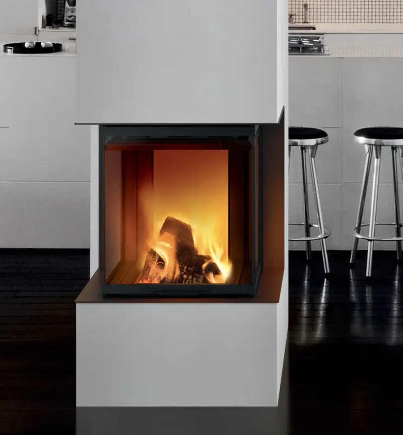MCZ Plasma T50 Wood caminetto a legna trifacciale monoblocco 5019014