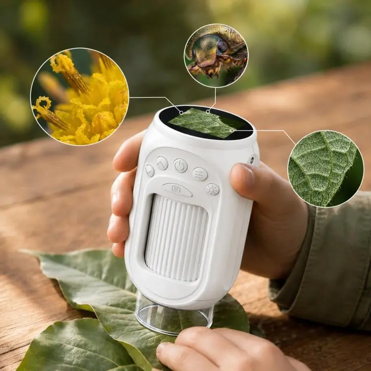 Microscopio digitale portatile per bambini con schermo e ingrandimento 1000x