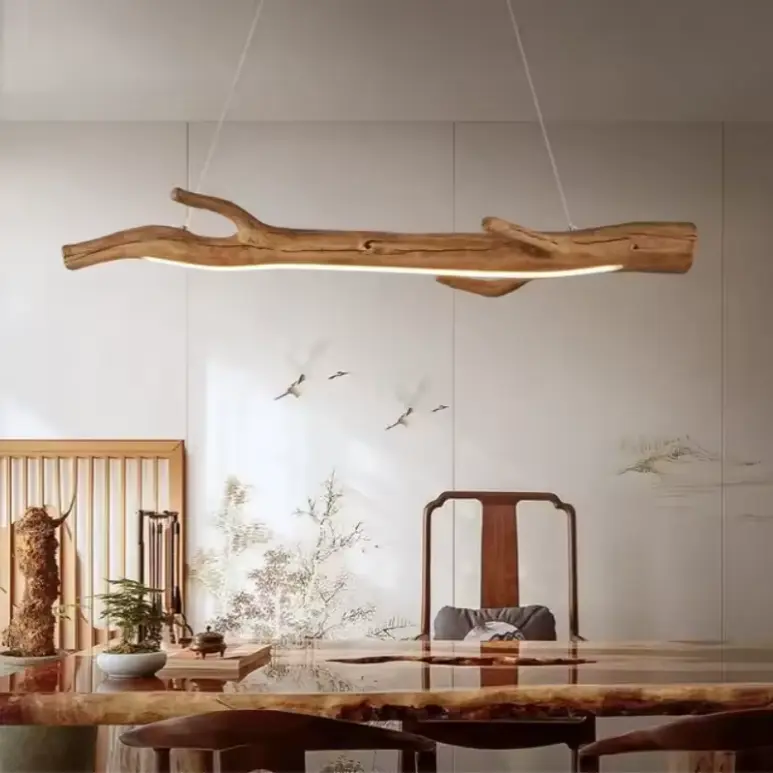 Minimalist Wooden Ceiling Light Fixture