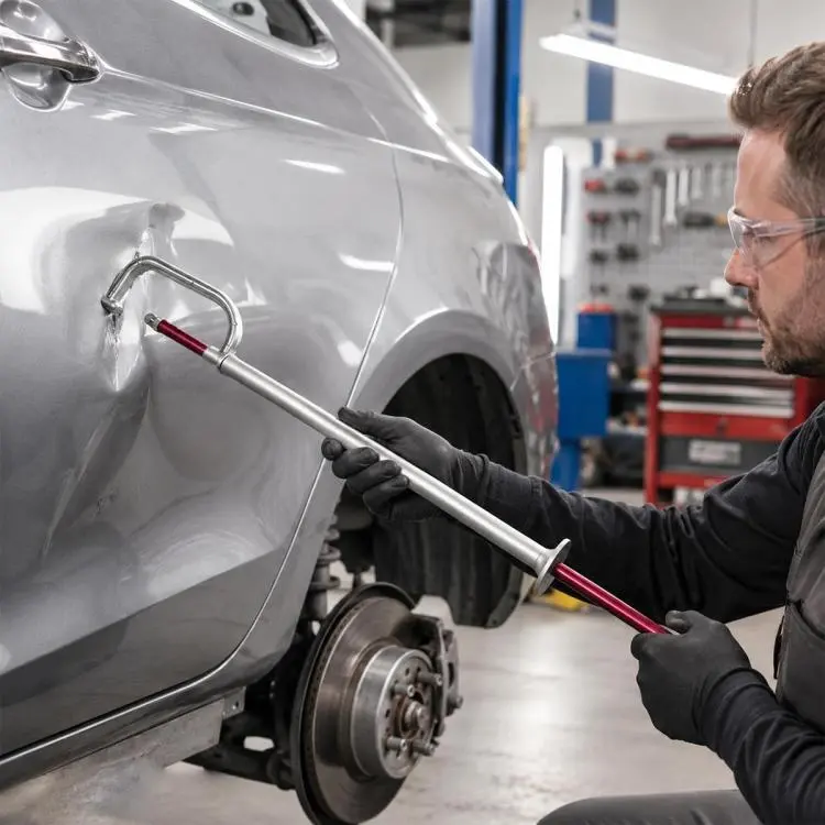 Misuratore di spessore del disco freno senza necessità di rimozione, strumento per misurare lo spessore del rotore del freno dell'auto