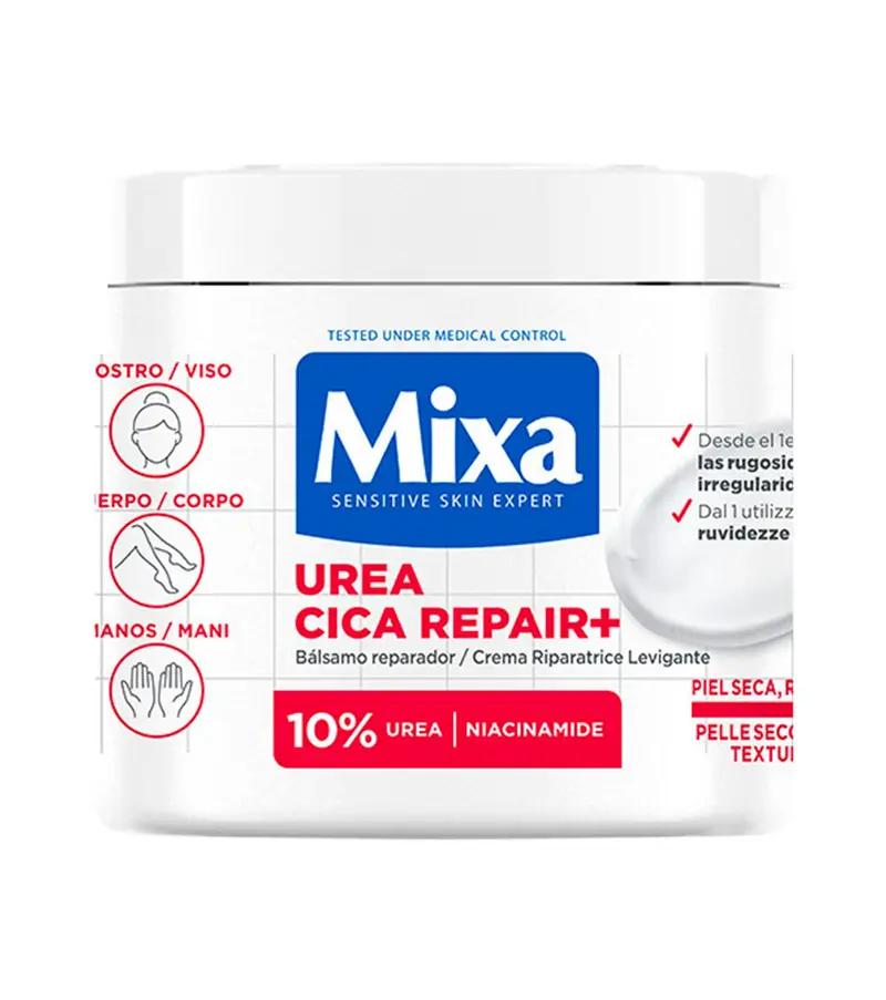 Mixa Urea Cica Repair+ Crema Riparatrice Levigante 400ml – 10% Urea e Niacinamide