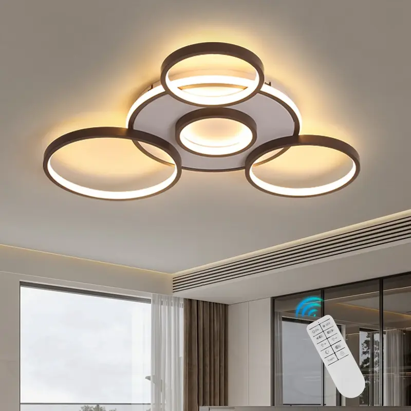 Modern 5-Light LED Flush Mount Ceiling Light Fixture