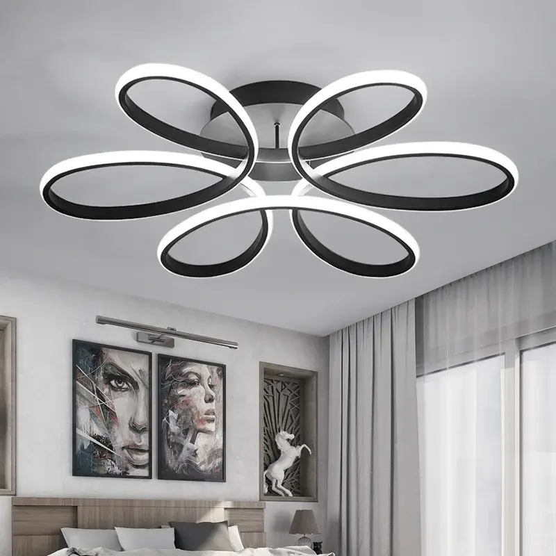 Modern Ceiling Light In Black Or White