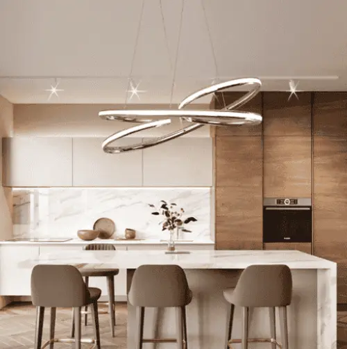 Modern Chrome LED Hang Light