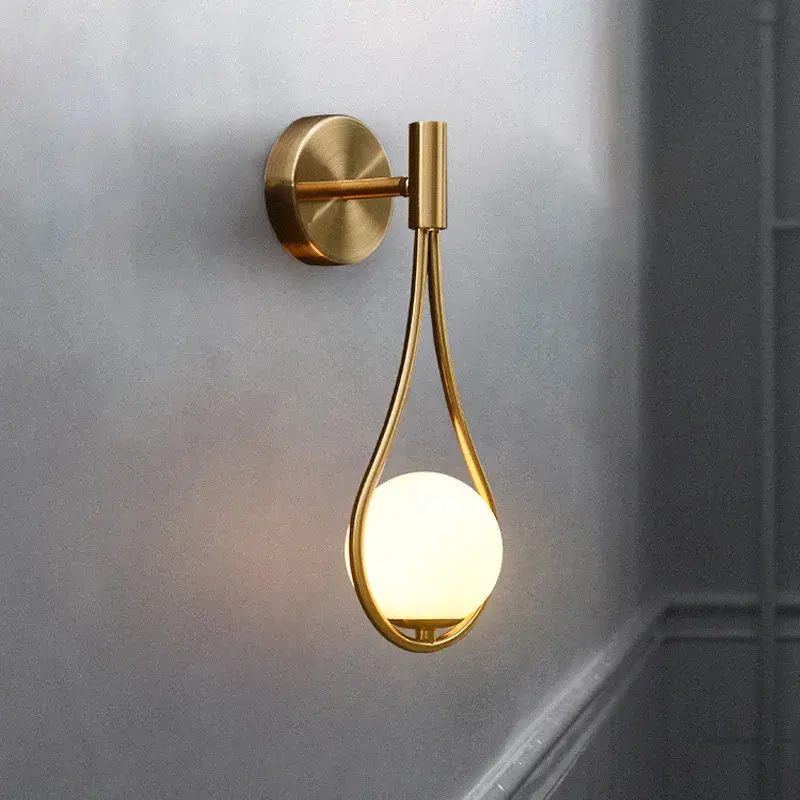 Modern Glass Ball Sconce Wall Light