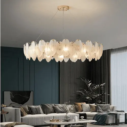Modern Glass Feather Chandeliers