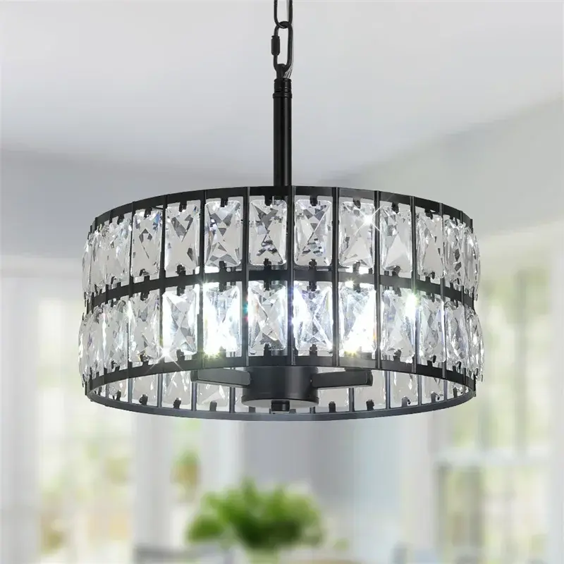 Modern K9 Crystal Pendant Chandelier