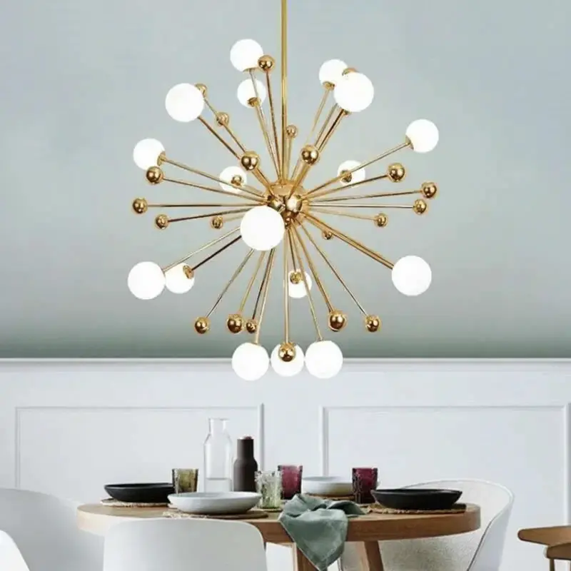 Modern LED Chandelier With White Light Balls