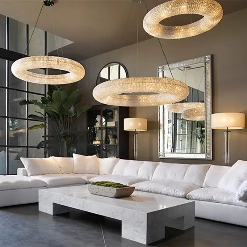 Modern Luxury Crystal Circle Ceiling Light