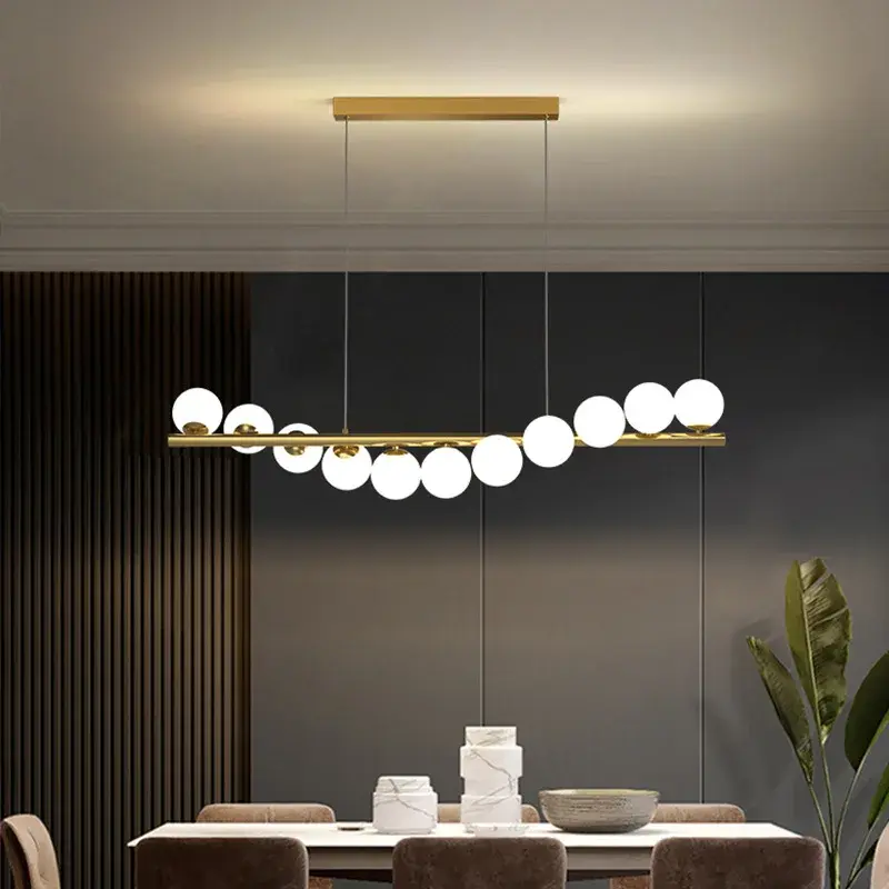 Modern Nordic Glass Ball Chandelier