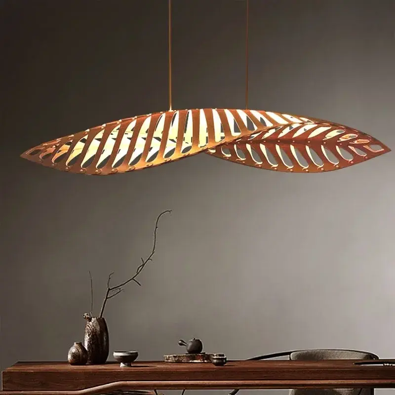 Modern Nordic Wooden Pendant Chandelier