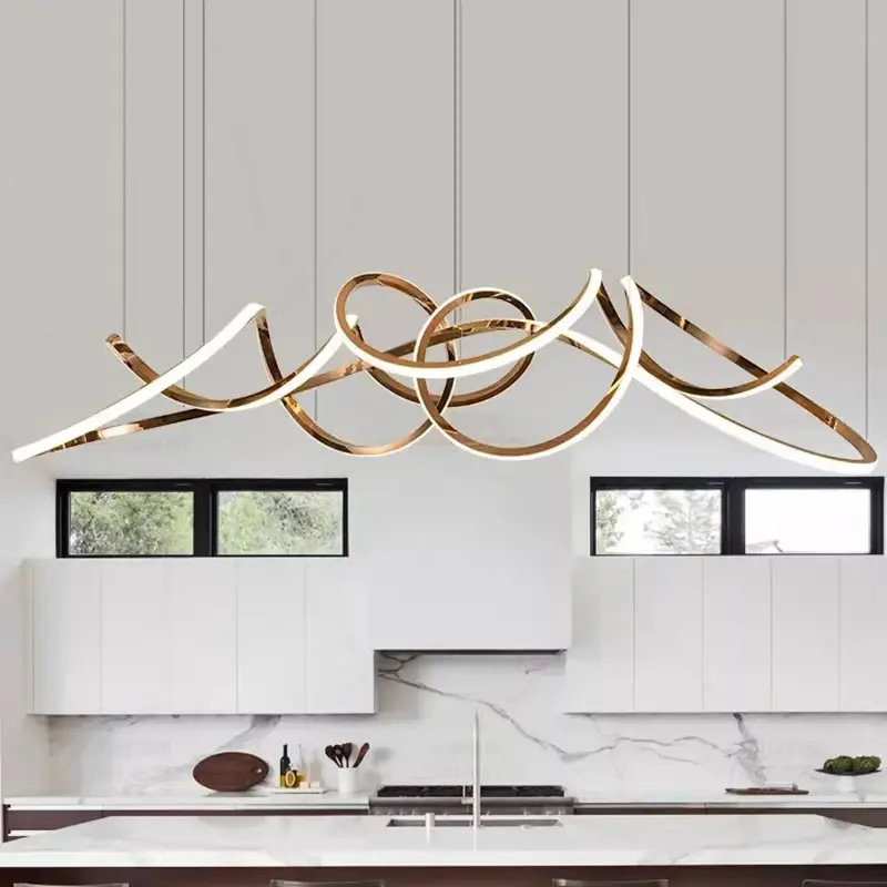 Modern Rose Gold Ceiling Light Chandelier
