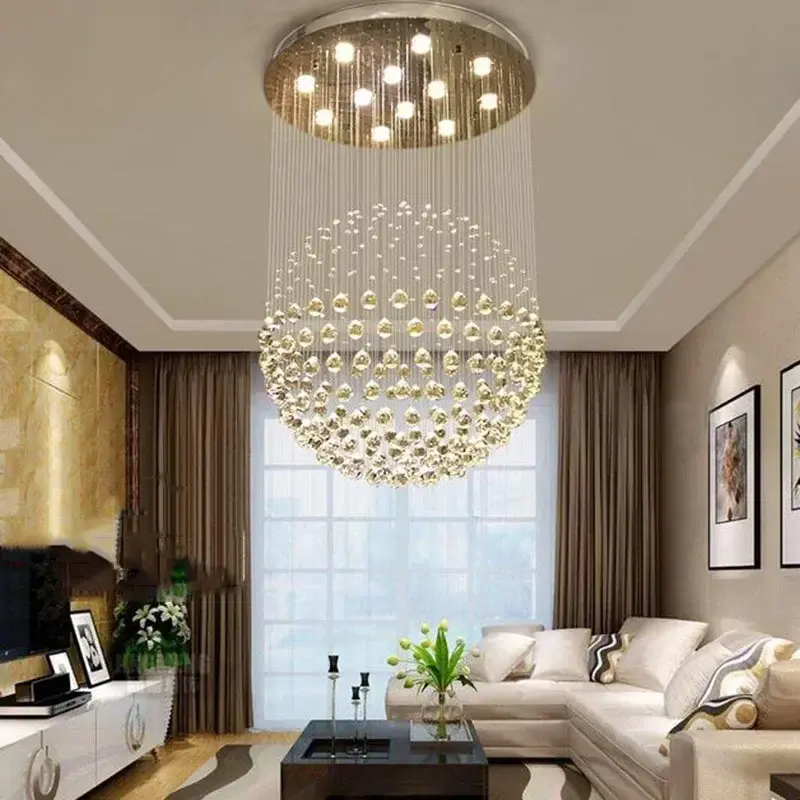 Modern Round Crystal Ceiling Chandelier
