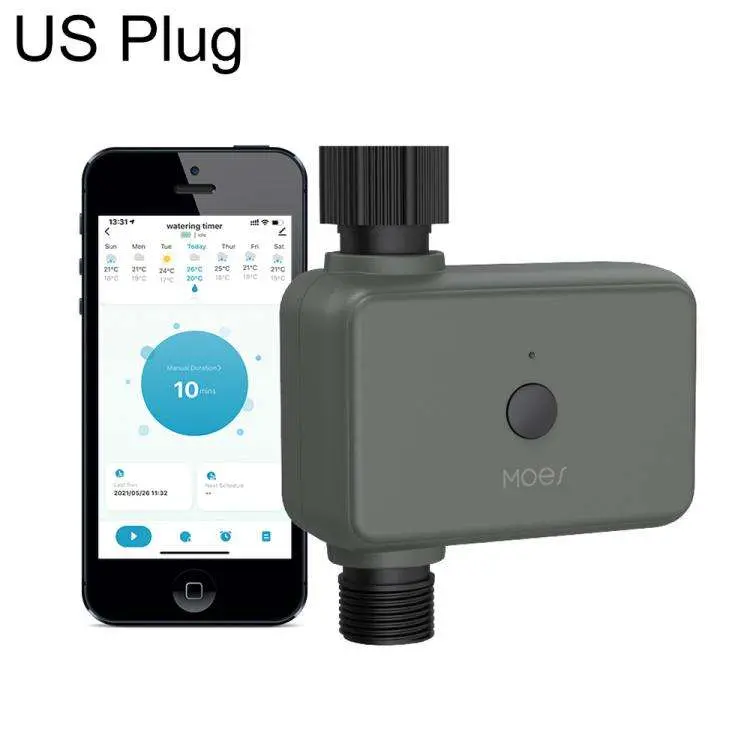 MOES BWV-YC Bluetooth Smart Irrigation Timer, US Standard NH3/4 inch, EU Standard G3/4 inch