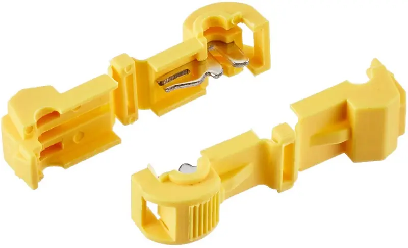 Morsetto di collegamento per filo a T giallo 100pz Fato