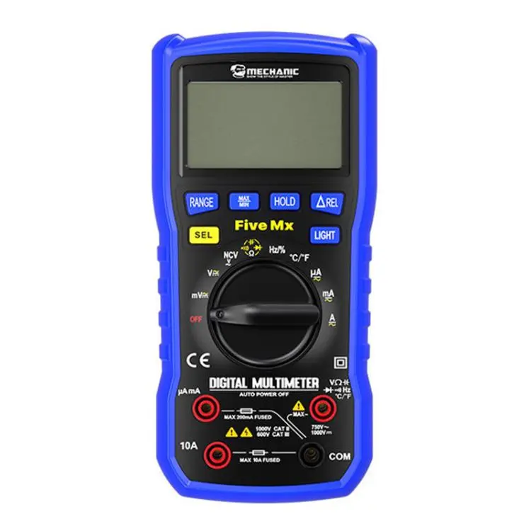 Multimetro digitale intelligente MECHANIC Five Mx con display e temperatura